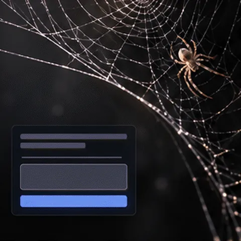 Pajčevina, v kateri se ujame vaša ideja, in okno pogovora s Spiderjem